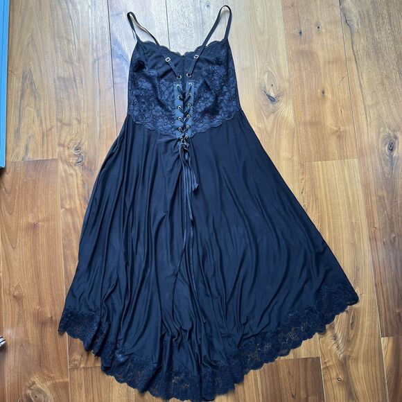 We Are HAH The Evelyn Reversible Lace Up Corset Dress Black Size M - Picture 11 of 11